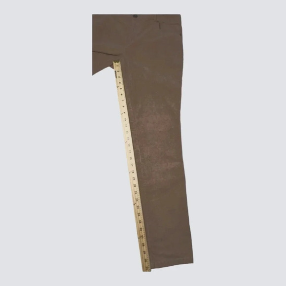 Tribal Womens Animal Print Brown Dotted Straight Leg Corduroy Pants Caramel 10 - Picture 11 of 13